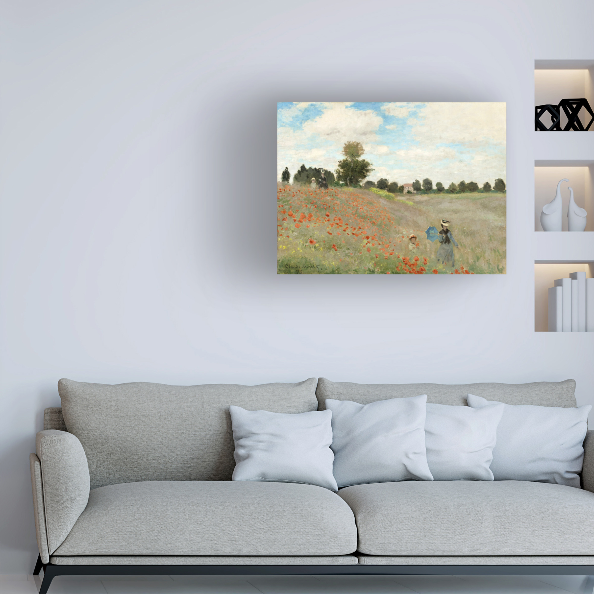 Claude Monet 'Wild Poppies Near Argenteuil' Canvas Art