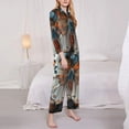 thumbnail image 3 of Disketp Butterfly and Bloom Beauty Pajamas Set Long Sleeve Sleepwear Womens Button Down Nightwear Pj Sets-{designName}-Small, 3 of 7