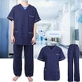 thumbnail image 4 of Traje de enfermería uniforme de enfermera transpirable dentista médicos salón camisa pantalones ropa conjunto mujeres manga corta XL, 4 of 8