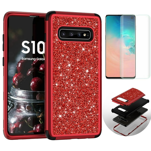 Samsung Galaxy S10 Case with Screen Protector, Dteck Shockproof Hybrid