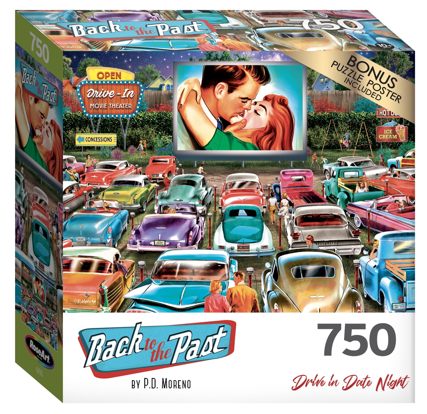 Cra-Z-Art Back to the Past 750-Piece Drive in Date Night Adult Jigsaw Puzzle