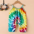 thumbnail image 2 of CNKOO Toddle Sleeveless Jumpsuit with Tie-dye Pattern Printing Elastic Closure Clothing, 2 of 3