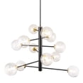 thumbnail image 5 of AC11768VB Artcraft Lighting Aurelia - 12 Light Chandelier-25.5 Inches Tall and 33.5 Inches Wide-Black/Brushed Brass Finish, 5 of 9
