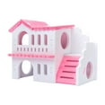 thumbnail image 3 of Runquan Small Animal Hideout Exercise Toys Two Layers Hut for Gerbil Assemble Easily red white, 3 of 8