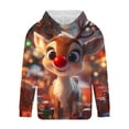 thumbnail image 5 of SERTG Christmas Tops Men's Half Zip Christmas Print Pullover Front Pockets Stand Collar Long Sleeve Fashion Casual Top Holiday Gifts(Orange,M), 5 of 5