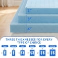 thumbnail image 3 of Beddle 2,3,4 inches Mattress Topper, Full Size Cooling Gel-Infused Memory Foam Mattress Topper-3 inches, 3 of 7