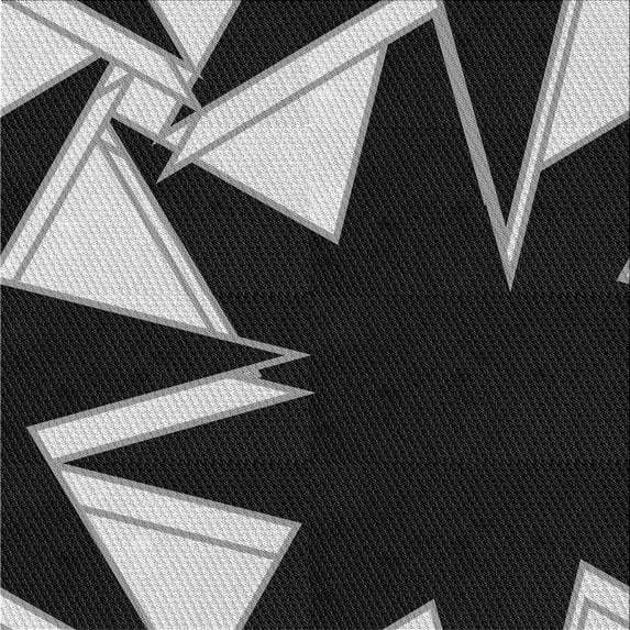 Ahgly Company Machine Washable Indoor Square Transitional Night Black Area Rugs, 5' Square