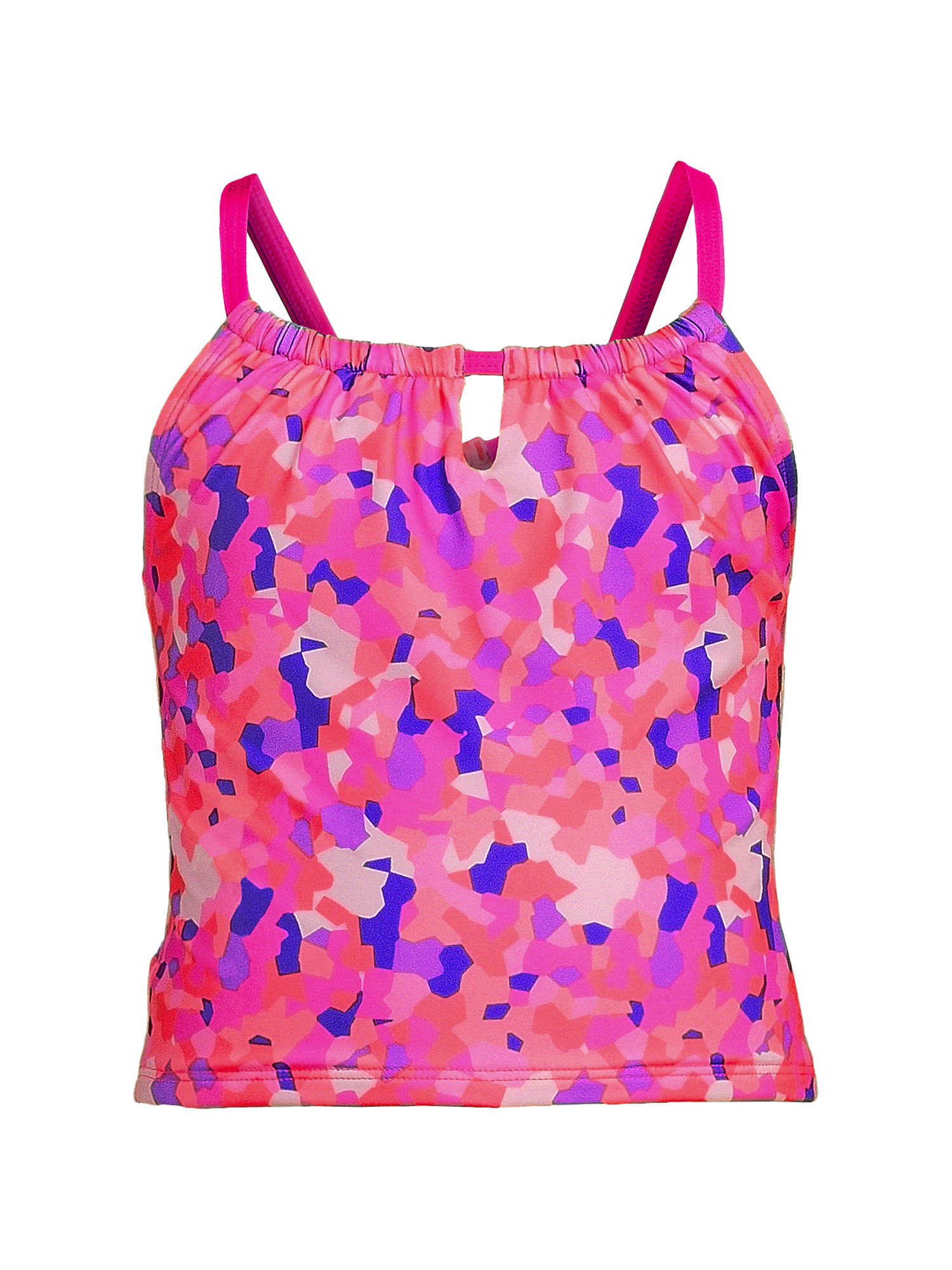 Lands' End Girls Plus Keyhole Tankini Swim Top