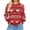 Red, variant on Holiday Sweaters For Women Fashion Bow Heart Print Casual Cute Long Sleeve Crew Neck Sweatshirt Winter Soft Warm Knit Holiday Pullover Tops Beige L