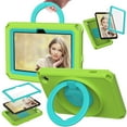 thumbnail image 6 of Dteck Fits for Kindle Fire 7 Tablet (12th Generation, 2022 Release), Full-Body Drop-Proof with Screen Protector 360 Rotate Stand Crossbody Shoulder Strap Case Cover, Grassgreen, 6 of 7