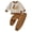 Brown, variant on Toddler Baby Boy Thanksgiving Outfit Turkey Embroidery Sweatshirt and Pants Set Cute Fall Winter Clothes (Brown, 3-4 Years)