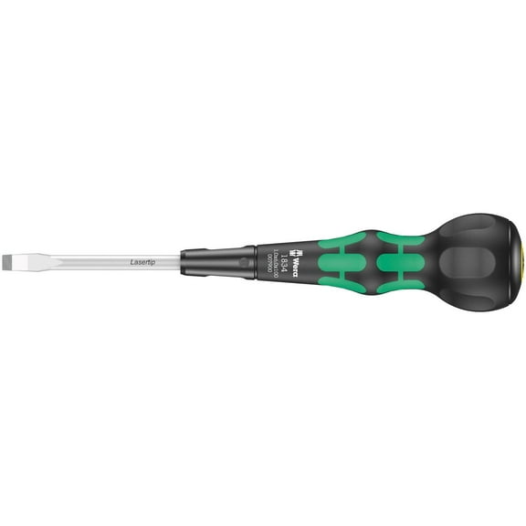 Wera 05007900001 Kraftform Ball-Grip Slotted Screwdriver - Workshop Blade