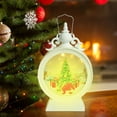 thumbnail image 5 of Wadada Christmas Snow Globe Lantern Spinning Water Glittering Santa Claus Scene, Lighted Water Globe Lantern White Santa Claus for Christmas Decorationa and Gifts (Christmas Tree), 5 of 5