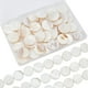 thumbnail image 1 of 1 caja de 40 cuentas de concha plana de 20 mm, dijes de nácar, cuentas de moneda de conchas de agua dulce redondas de estilo hawaiano natural., 1 of 6