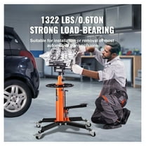 Transmission Jack 1322 lbs Hydraulic Lift - 360° Swivel Wheels, Adjustable Height 34.3-68.5 inch, Heavy Duty Car Lift Jack for Automotive Repair