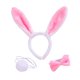 thumbnail image 1 of 2 juegos de diadema con orejas de conejo, cola y pajaritas para decoración de disfraces de Pascua, accesorios de conejito de camuflaje (rosa) ER, 1 of 5