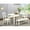 Linen White/Wood, variant on East West Furniture Dining Room Set Linen White, CABO5C-LWH-W