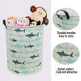 thumbnail image 4 of Howarmer Toy bin with Handle - Large Waterproof Cotton Linen Storage Basket, Collapsible & Convenient Home Organizer Containers for Kids Toys, Baby Clothing ( Blue Shark ), 4 of 8