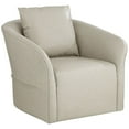 thumbnail image 2 of Studio 55D Charlie Crème Faux Leather Swivel Chair, 2 of 9