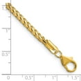 thumbnail image 3 of 14k Yellow Gold Bracelet Chain Styles Franco Women's 3 mm 9 in with Fancy Lobster Clasp, 3 of 3