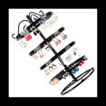 thumbnail image 2 of Wrought Iron Four-Story Rotating Jewelry Rack Jewelry Rack Earring Earring Bracelet Display Rack Black,1 x Jewelry Display Stand,Black, 2 of 6