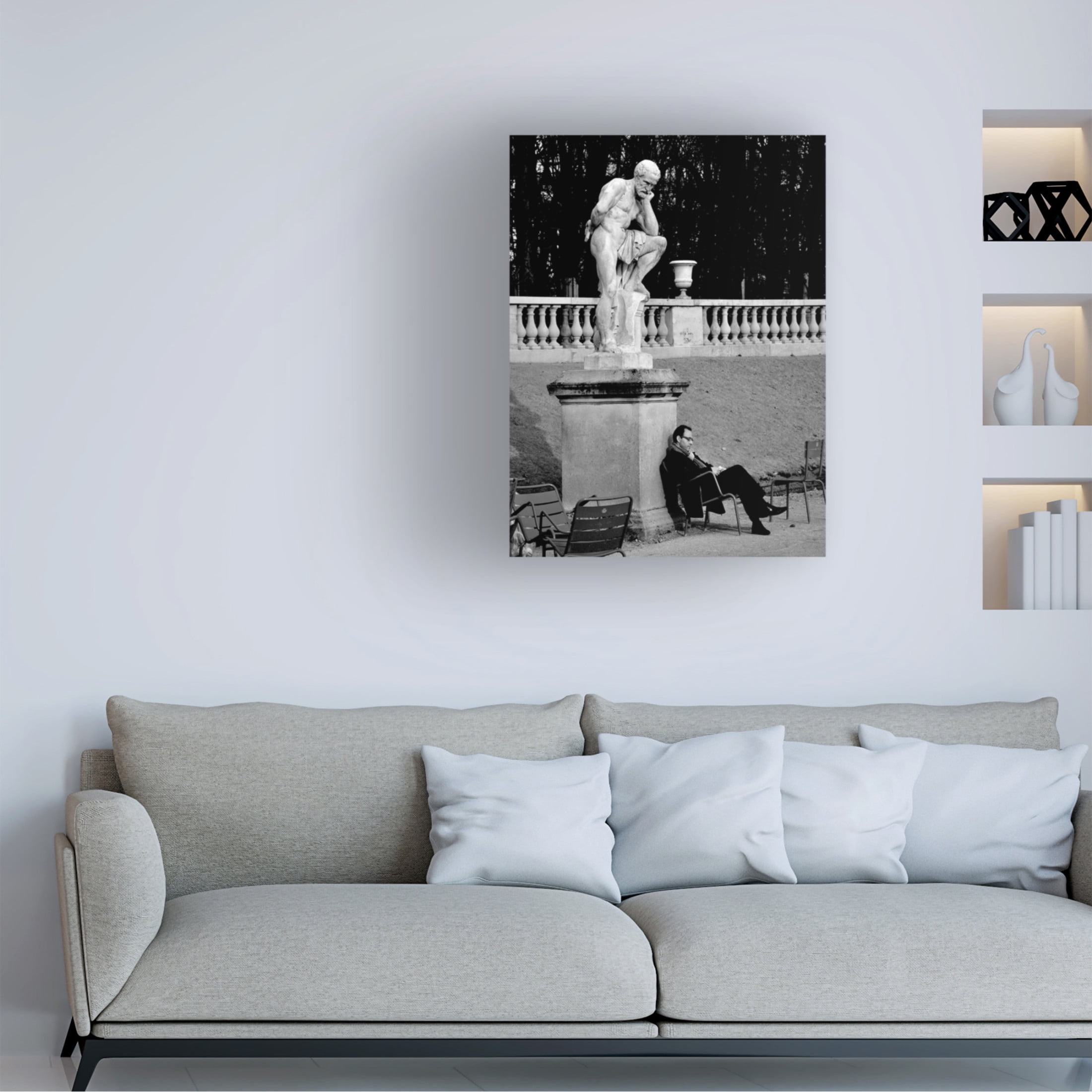 Canvas Wall Art - Stephane Breton 'Jardin Du Luxembourg' Wall Art for Living Room, Bedroom, or Office Décor by Trademark Fine Art - 14 x 19 Inches