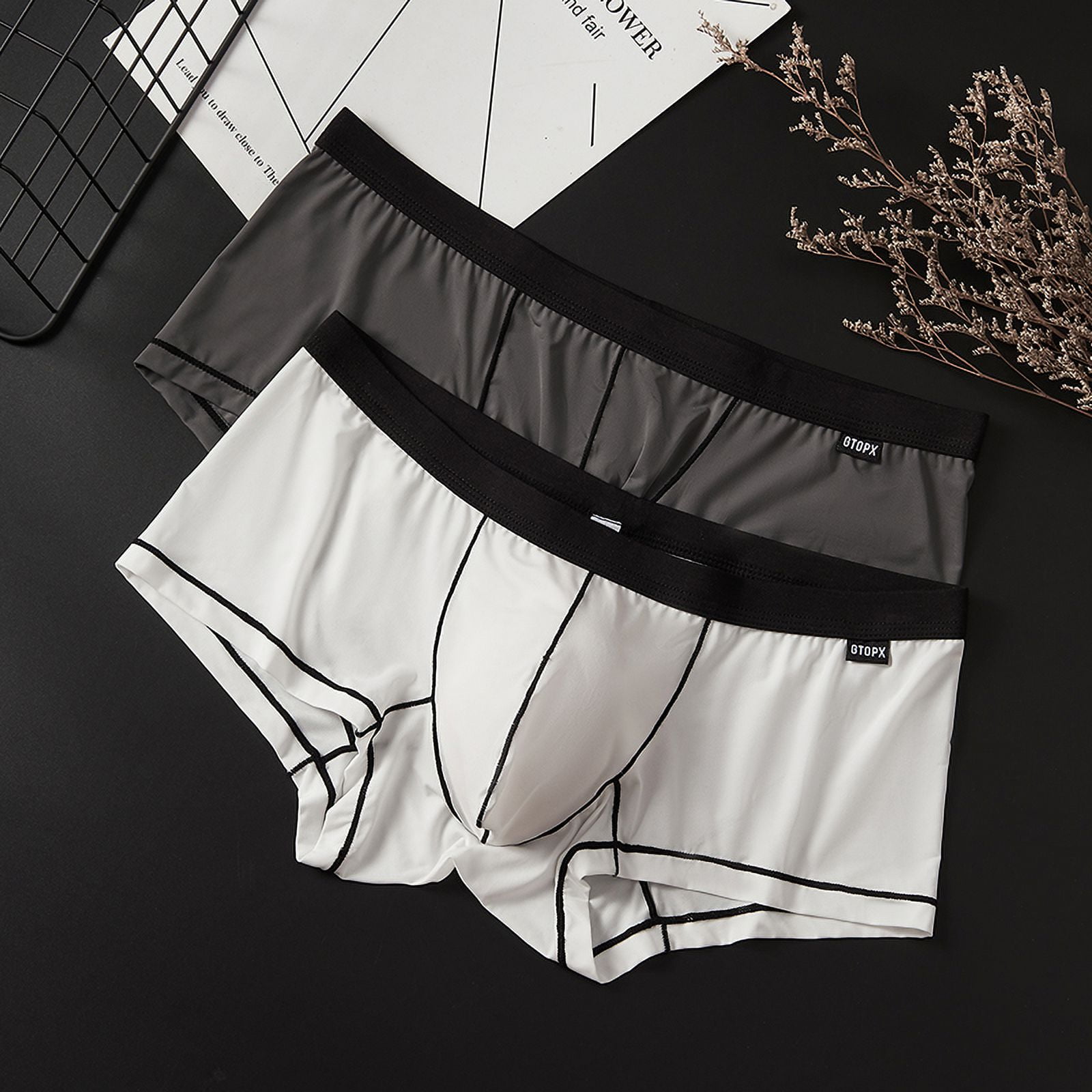 Gtopx Man Natural Thin Ice Silk U Touch Comfortable Breathable