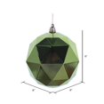 thumbnail image 2 of Vickerman M177573DS 8 in. Lime Shiny Geometric Christmas Ornament Ball, 2 of 2