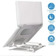 thumbnail image 3 of Miangastore Foldable Laptop Computer Stand Height-adjustable Notebook PC Holder Portable Laptop Support (Silver), 3 of 8