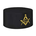 Master Mason Blue Lodge Crown Cap Black rayon