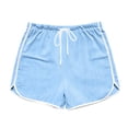thumbnail image 6 of Dolphin Shorts Women Drawstring Summer Lounge Workout Sports Mini Shorts Booty Athletic Gym Sweatshorts (M, Light Blue), 6 of 7