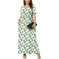 thumbnail image 5 of JuneFish Women's Summer Plus Size 2X to 6X Maxi Loose Dress with Pockets, 5 of 9