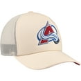 thumbnail image 3 of Men's Mitchell & Ness Cream Colorado Avalanche Foam Front Trucker Adjustable Hat, 3 of 4