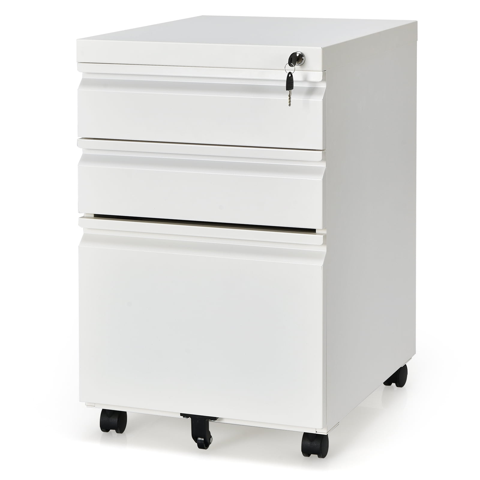 Details about   DEVAISE 3-Drawer Mobile File Cabinet with Smart Lock Pre-Assembled Steel Pede... 