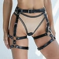thumbnail image 1 of Sexy Women Pu Leather Harness Body Garter Binding Waist Leg Suspender Belt-strap, 1 of 5