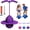 Purple, variant on Balance Jumping Ball Jumper with Handle and Ball Pump with Handle Up to 600 Lb Fun Stick Challenge Indoor Outdoor Bounce for Balance/Coordination/Fitnes (Pink)