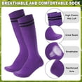 thumbnail image 4 of Hengguang 2 Pairs of Kids Shin Guards with Girls Soccer Socks, Protective Soccer Shin Guards Soccer Gear for 6-10 Years Old Girls Boys Children Teens Games Protection Equipment, 4 of 7