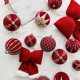 thumbnail image 5 of Bolas de Navidad Adornos Vino Rojo Flocado Árbol de Navidad Decoración Año Esferas de Navidad C, 5 of 5