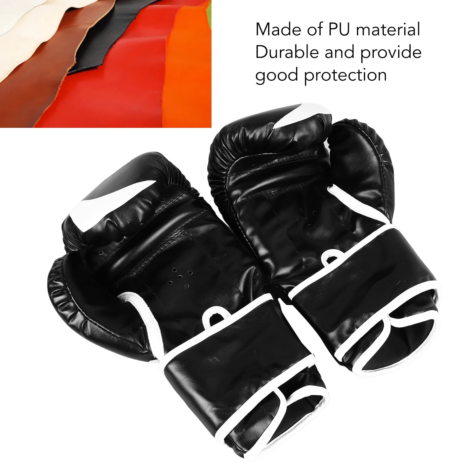Suodoka 10oz Boxing Training Gloves for Men Women, Professional Heavy Bag Workout Sparring MMA Fighting Taekwondo Kickboxing Gloves, Black (10 Ounces / 283 Grams)