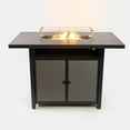 thumbnail image 3 of Deko Living 55 Inch Rectangular Outdoor Propane Gas Fire Pit Barstool Table 40,000 BTU with Glass Bead Filler, 3 of 6