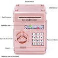 thumbnail image 3 of Hucha Electrónica para Niños de 3 a 12 Años, Caja Fuerte con Código, Juguete Seguro para Niños, Hucha para Niña, Dinero, Cajero Automático, Hucha Segura para Niños, Regalo para Niños, Niña, Oro Rosa JM, 3 of 5