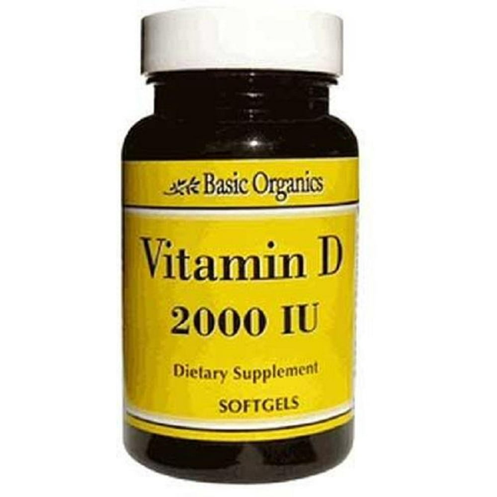 Basic Organics Vitamin D3 2000 IU Softgels, 30ct 054458323457S286