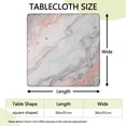 thumbnail image 2 of White Gray Red Marble Pattern Square Fitted Tablecloth with Elastic Edge,Square Table Cover,Washable Elastic Table Cover for Home Kitchen Party Decor 36"x36", 2 of 6