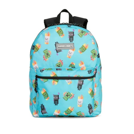 Minecraft Enemy Blue All Over Toss Print Backpack