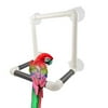 Keersi Bird Portable Suction Cup Shower Perch Window Wall Stand Platform for Medium Large Parrot Macaw African Greys Amazon Cockatoo Parakeet Cockatiel Conure Budgie Lovebirds Finch Canary B