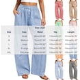 thumbnail image 2 of hoksml Women's Gingham Wide Leg Pants Elastic High Waist Button Front Pleated Lounge Trousers with Pockets for Vacation and Daily Casual, 2 of 8