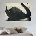 thumbnail image 3 of FANNA Black Swan Banksy Symbolism 60x40in Soft Durable Lightweight Tapestry Art for Home Wall Decoration Indoor or Outdoor Hanging 60x40in, 3 of 7