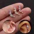 thumbnail image 4 of HOOUN 1* Stainless Steel Jewelry Dangle Nose Studs Nose Rings Nose Nails Body Piercing-21, 4 of 9