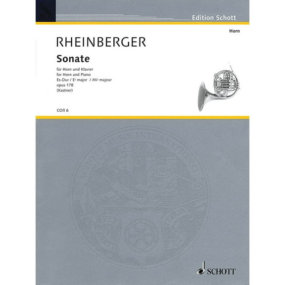 Schott Sonata Op. 178 E Flat Major (Horn and Piano) Schott Series