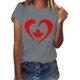 thumbnail image 4 of Camisas de Manga Corta para las Mujeres Impresión de Manga Corta Cuello Redondo, Camisa Casual de Poliéster para las Mujeres, Lavado de Manos, 4 of 6